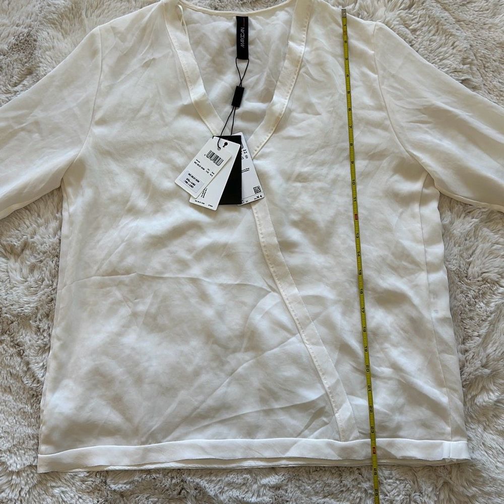 Marc Cain Flowing Blouse Cream Size N4 - Picture 7 of 13